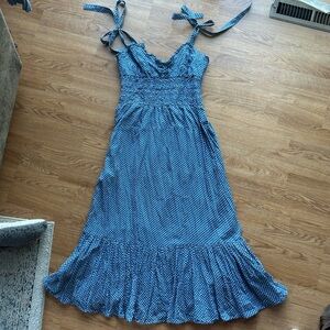 Polo Ralph Lauren Blue Star Print Midi Dress